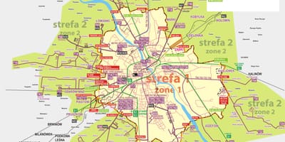 نقشه از ورشو اتوبوس 