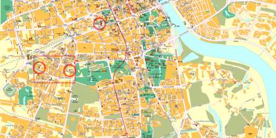 نقشه خیابان ورشو مرکز شهر